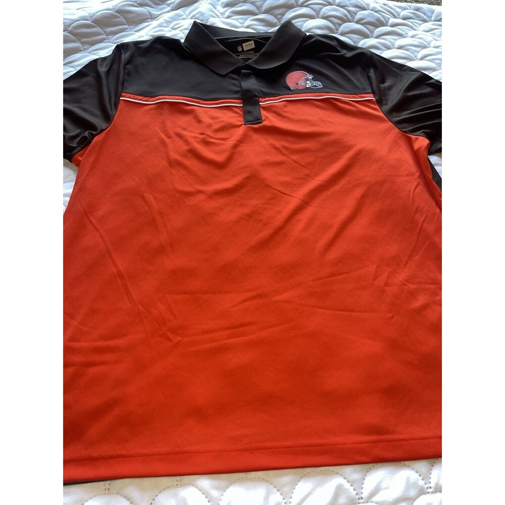 Cleveland Browns NFL Team Apparel TX3 Cool 3 Button Classic Polo Shirt Men’s XXL - Picture 2 of 6